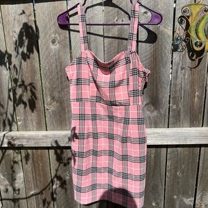 h&m NWOT bodycon plaid dress